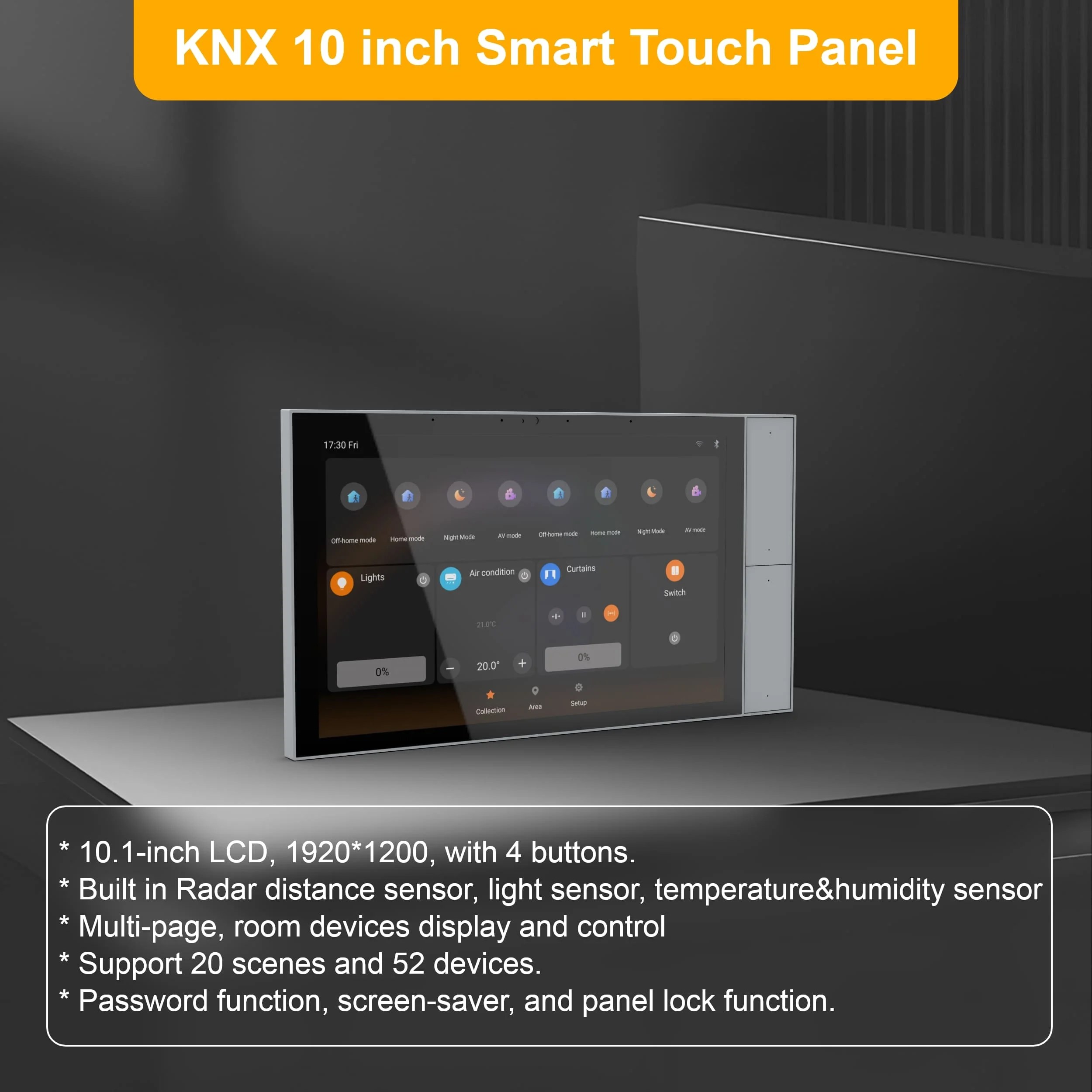 Smart Home Knx System - 2026 스마트 터치 패널 버스 시스템용