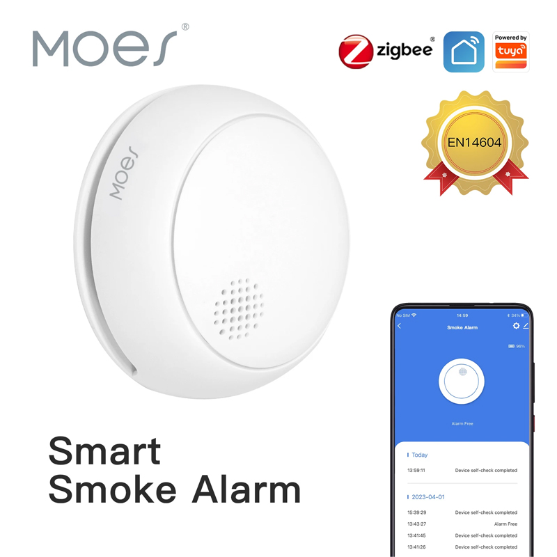 Smart Home Moes - MOES ZigBee 스마트 무선 연기 감지기