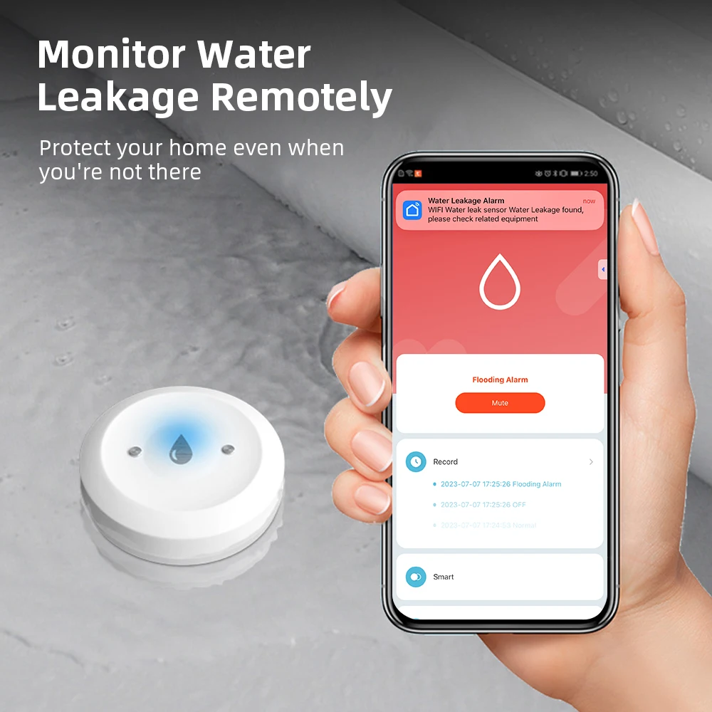 Smart Home Tools - 투야 스마트홈용 지그비 누수 감지 센서,