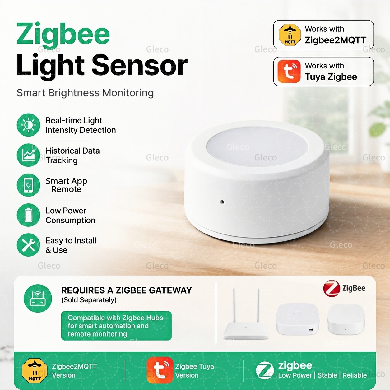 Smart Home Hub - ZigBee 휘도 광 센서 밝기 조명