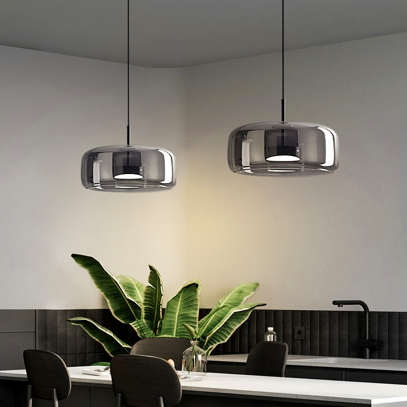 Voice Control Light Bulb - 현대적인 유리 펜던트 램프 LED 샹들리에,