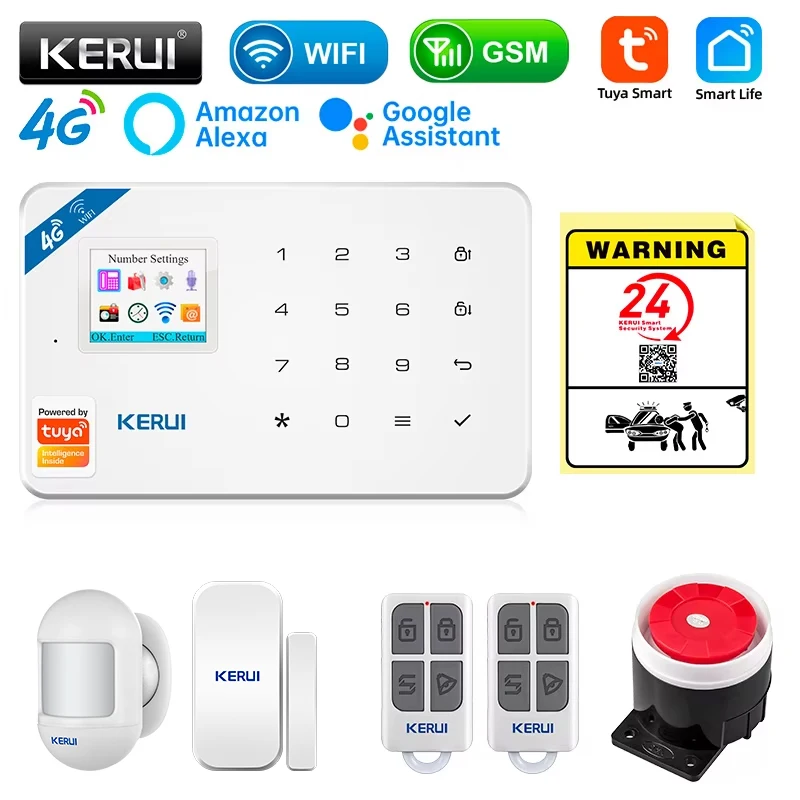 Smart Home Ecosystems - KERUI 보안 경보 시스템 키트 W184