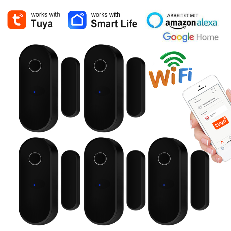 Smart Home Tools - 투야 와이파이 도어 개폐 감지기 블랙