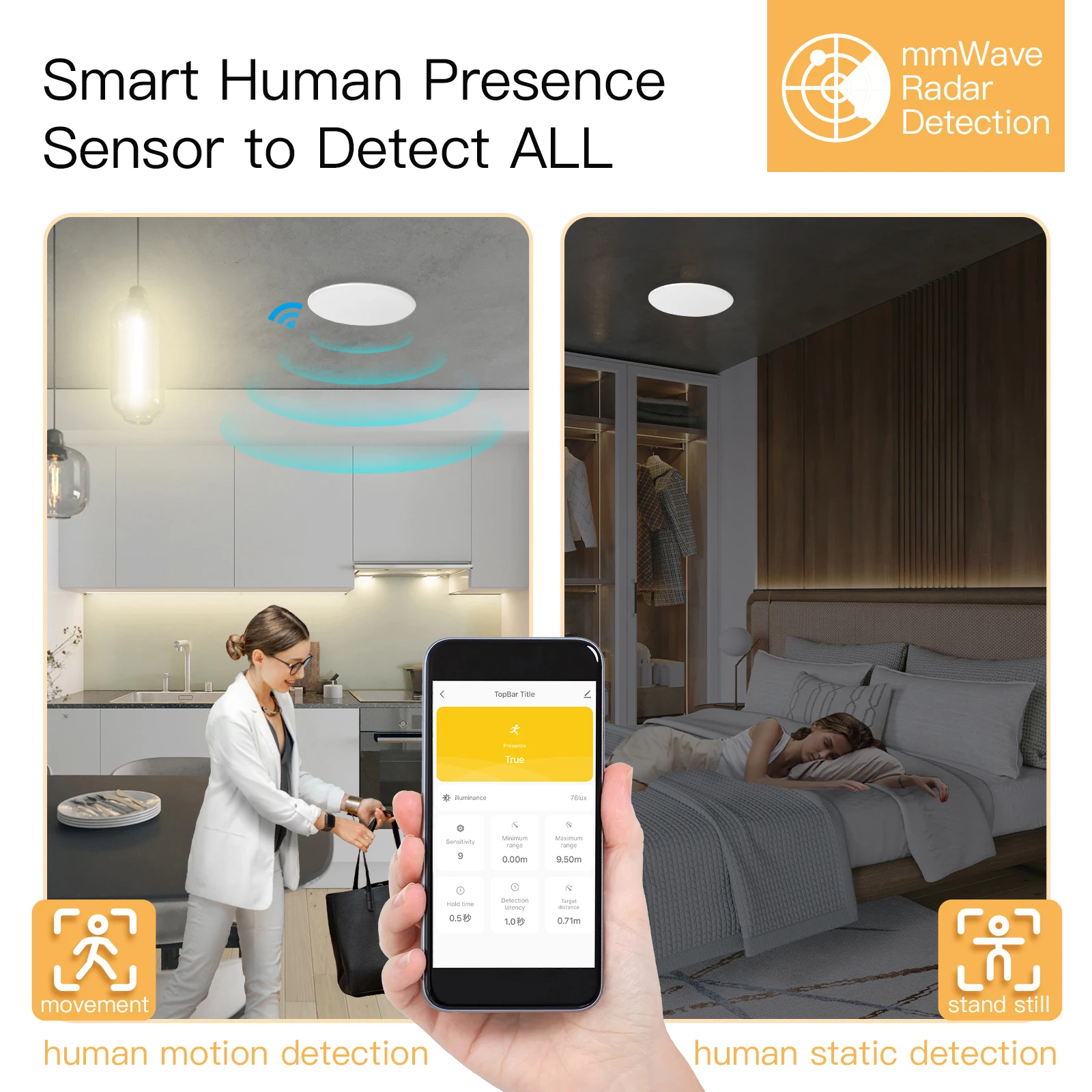 투야 스마트 지그비 와이파이 인체 감지 감지기, 레이더 - Smart Home Moes 리뷰 및 가격