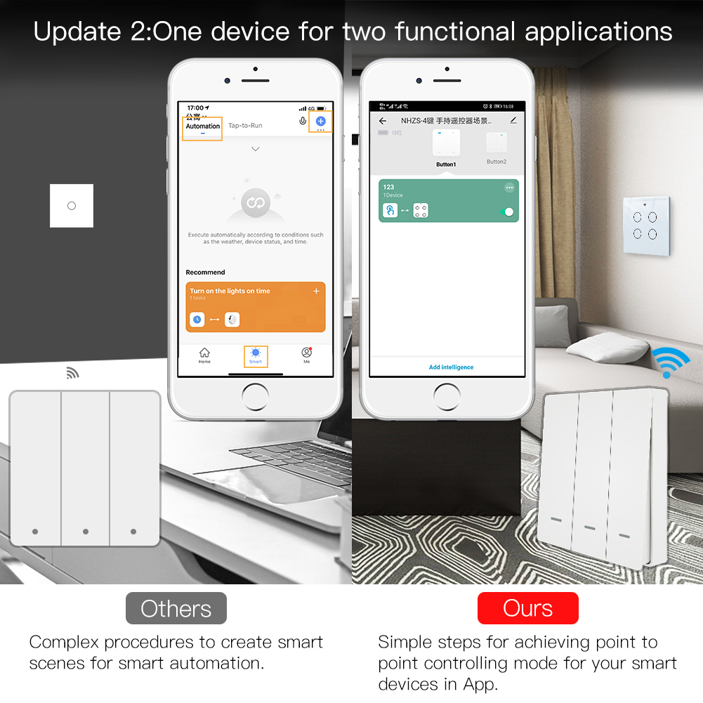 MOES Tuya ZigBee 씬 스위치 무선 푸시 버 - Smart Home Moes 리뷰 및 가격
