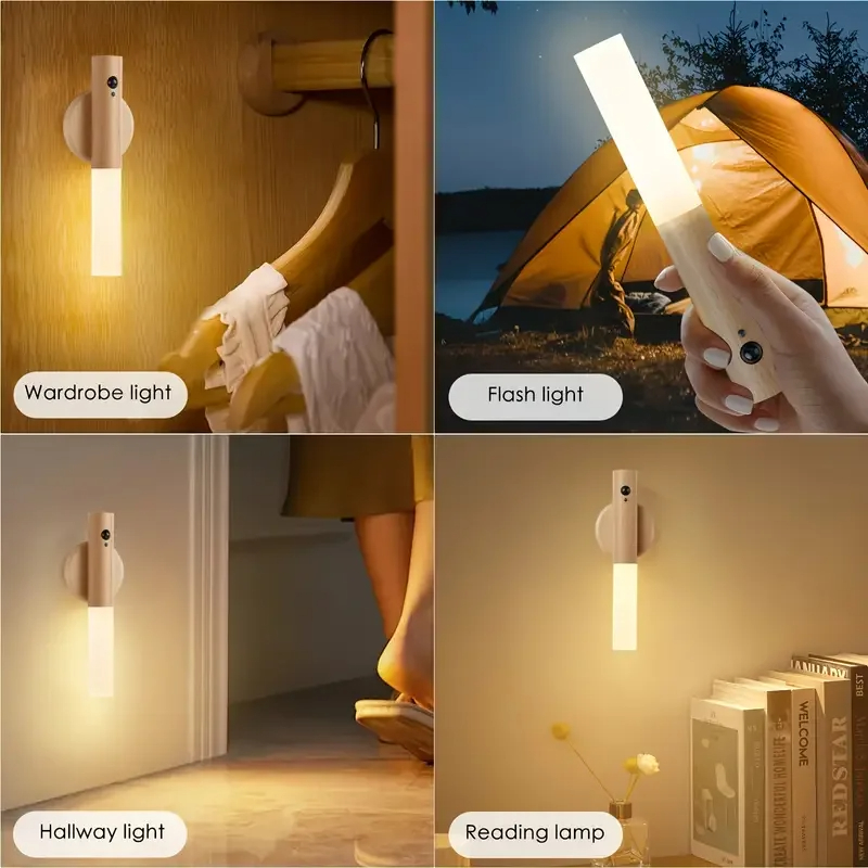 LED 충전식 자기 벽 램프 스마트 모션 센서 야간 조 - Voice Control Light Bulb 리뷰 및 가격