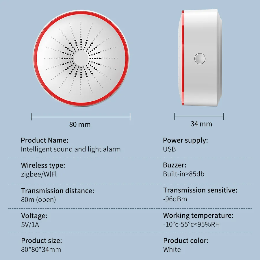 Tuya WiFi ZigBee 스마트 알람 사이렌 지능 - Smart Home Ecosystems 리뷰 및 가격