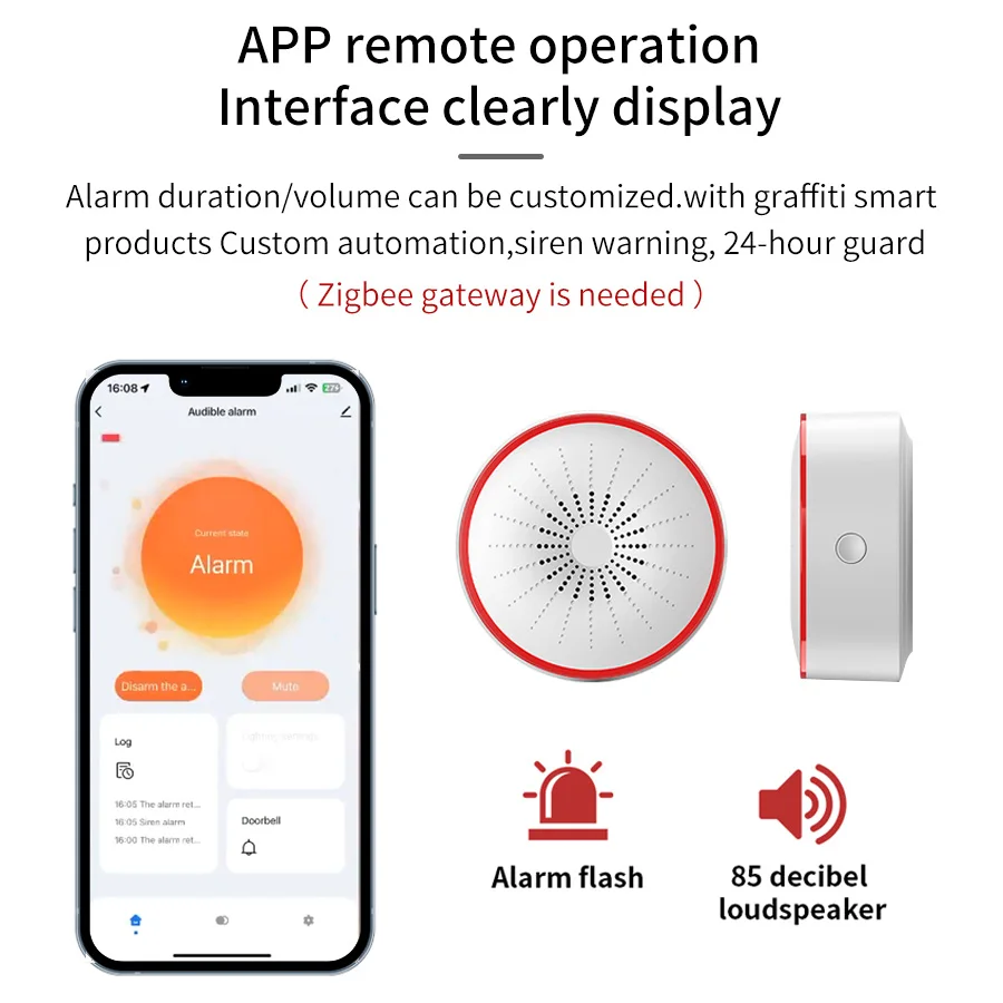 Tuya WiFi ZigBee 스마트 알람 사이렌 지능 - Smart Home Ecosystems 리뷰 및 가격