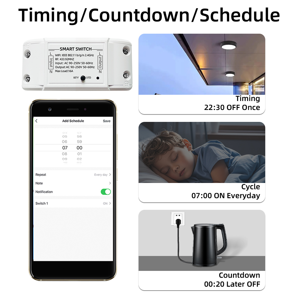16A Tuya Wifi 스마트 스위치 RF433MHZ - Smart Ir Remote Controller 리뷰 및 가격