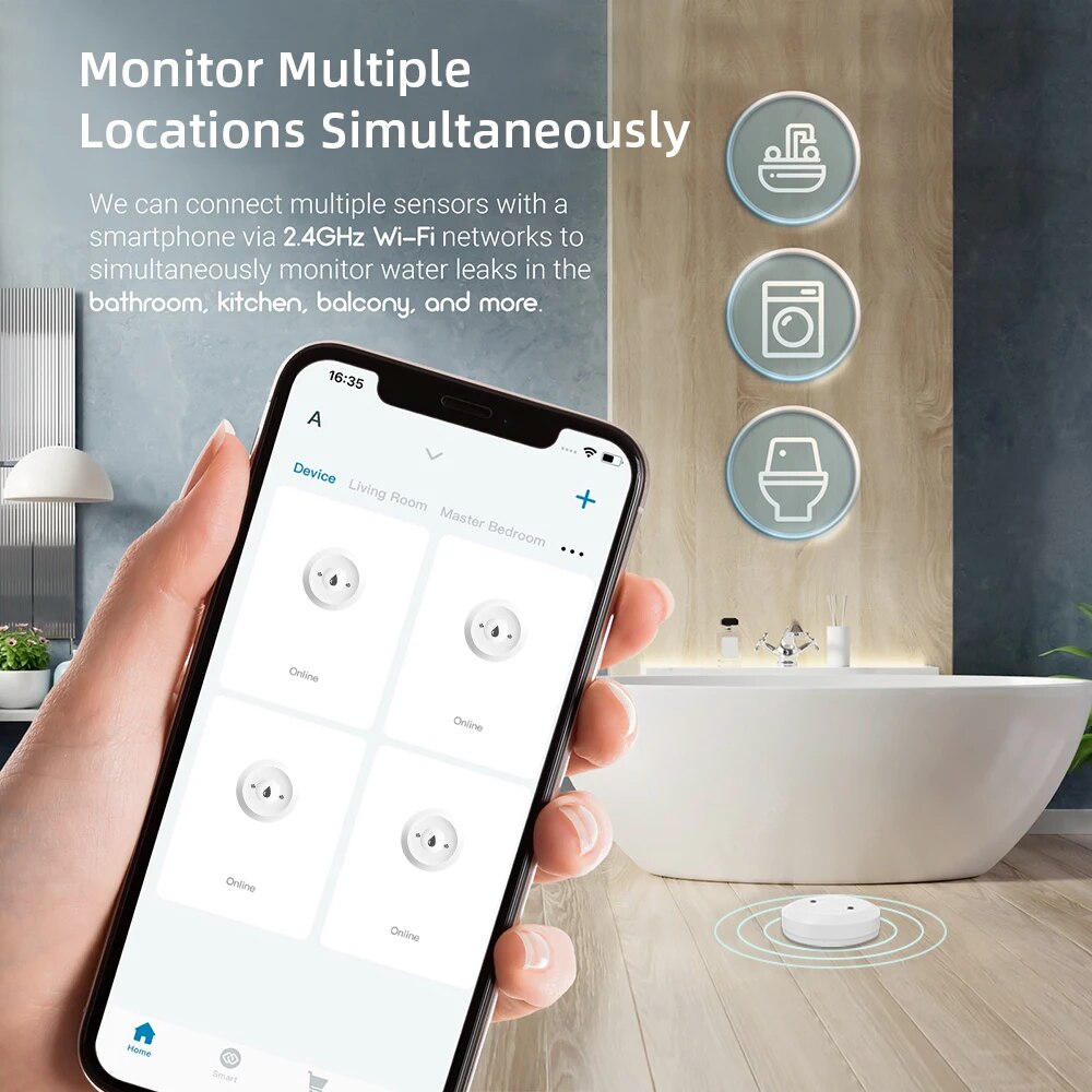 투야 스마트홈용 지그비 누수 감지 센서, 홍수 안전 알 - Smart Home Tools 리뷰 및 가격