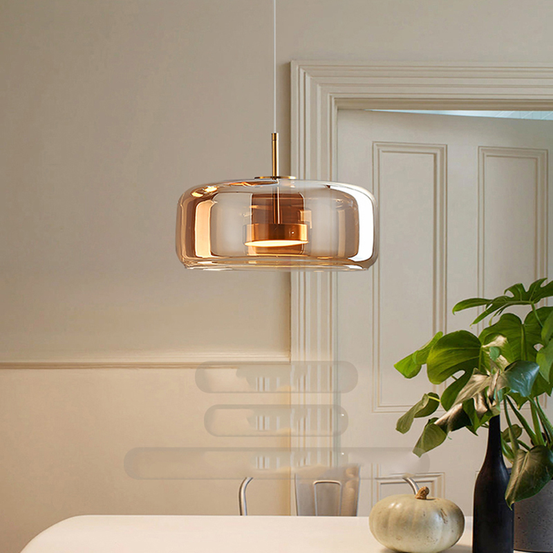 현대적인 유리 펜던트 램프 LED 샹들리에, 식당용 펜 - Voice Control Light Bulb 리뷰 및 가격