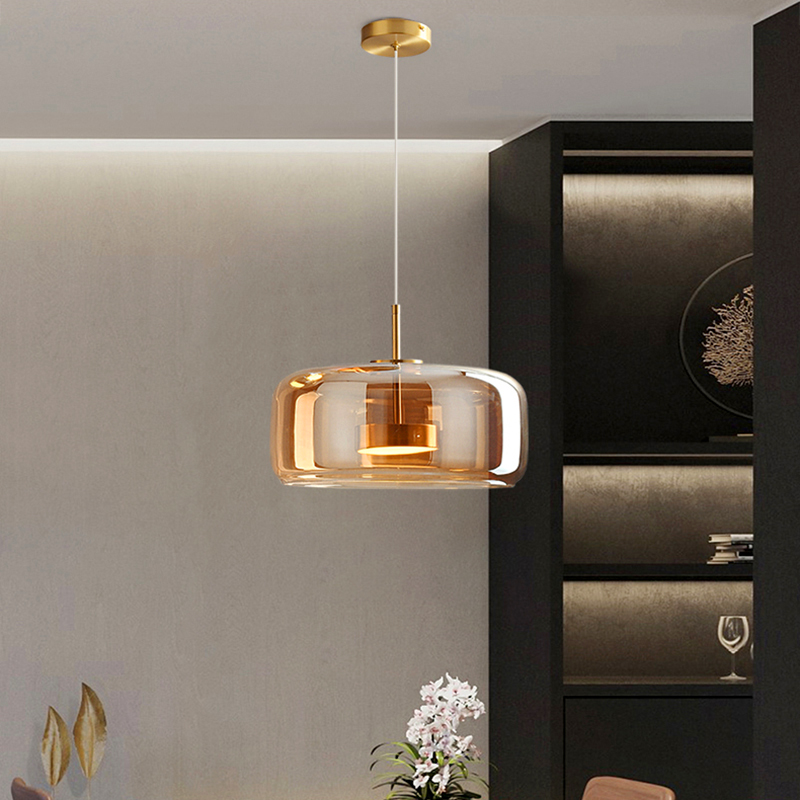 현대적인 유리 펜던트 램프 LED 샹들리에, 식당용 펜 - Voice Control Light Bulb 리뷰 및 가격