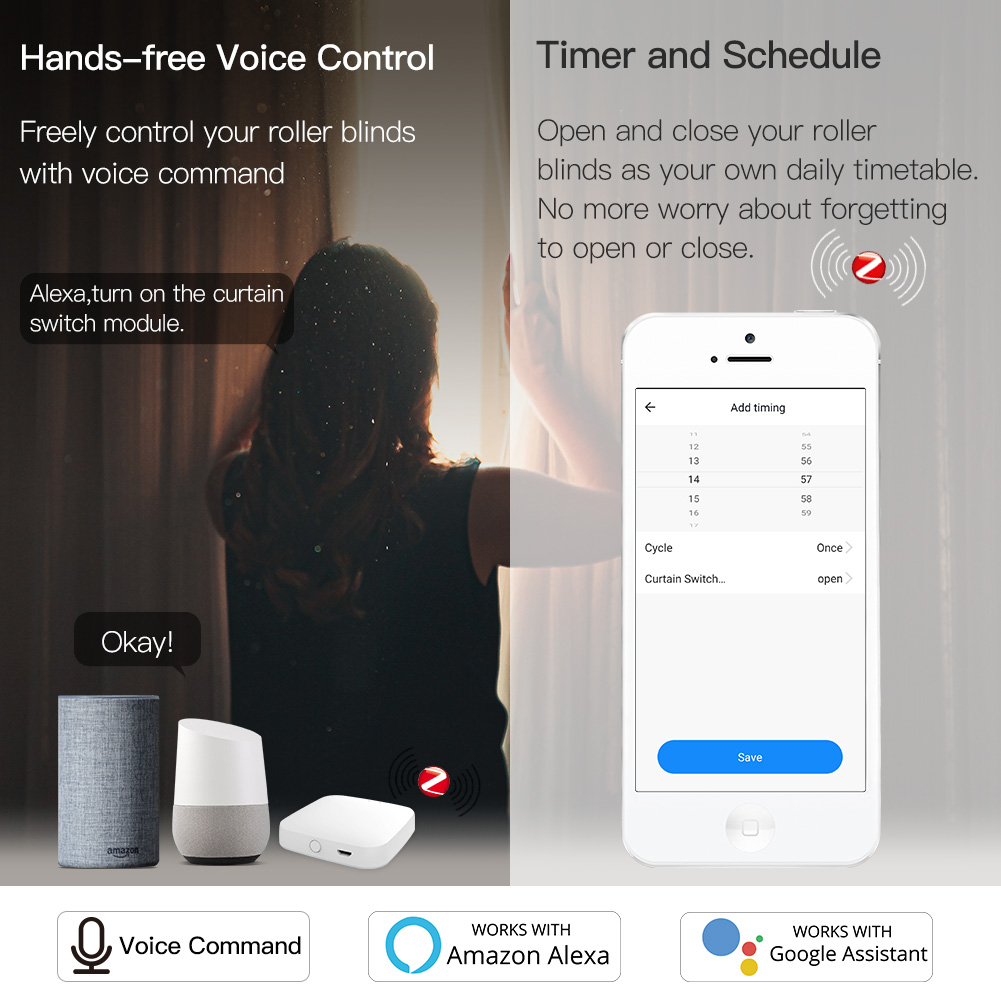 MOES ZigBee 스마트 RF433 롤러 셔터 블라 - Smart Home Moes 리뷰 및 가격
