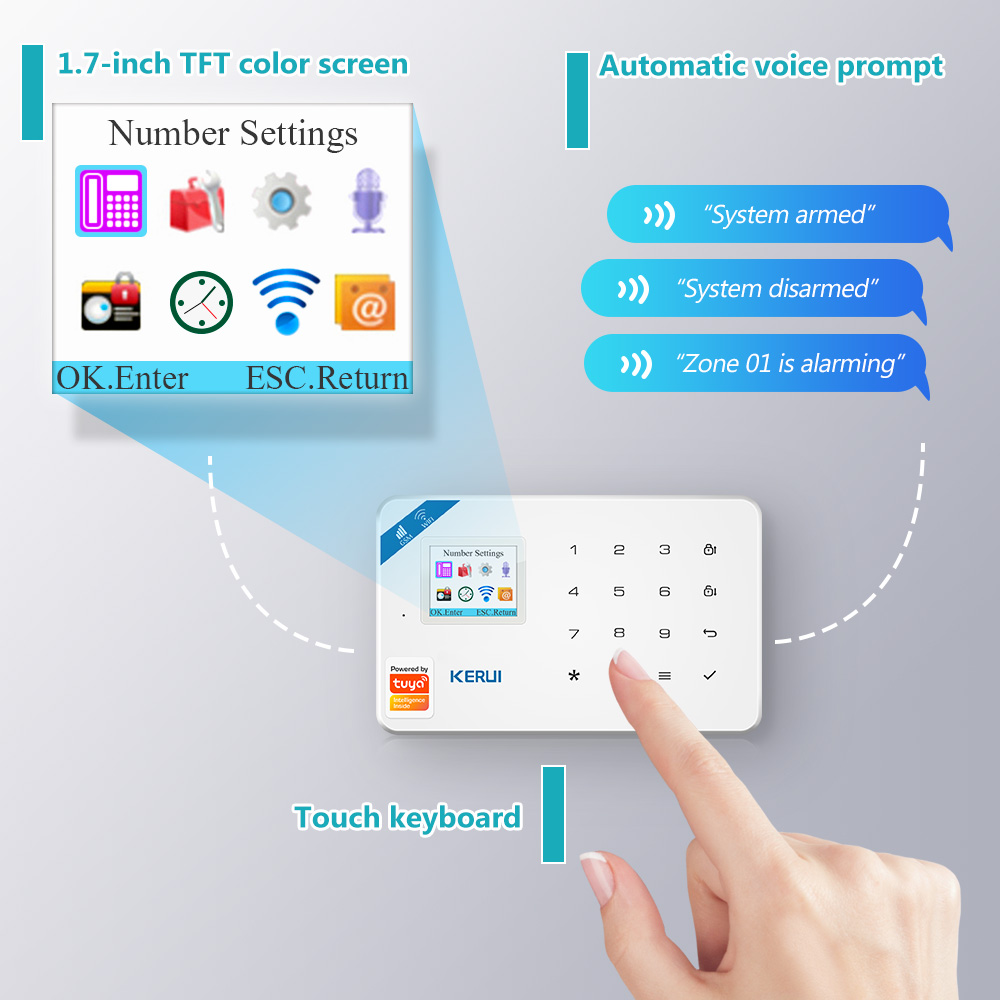KERUI W181 경보 시스템 보안 홈 WIFI GS - Smart Home Ecosystems 리뷰 및 가격