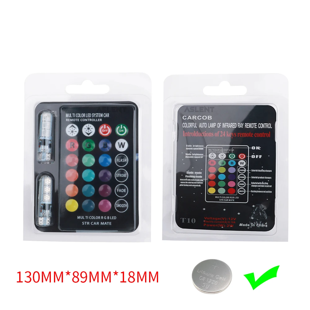1 세트 메모리 기능 T10 W5w RGB LED 전구 - Voice Control Light Bulb 리뷰 및 가격