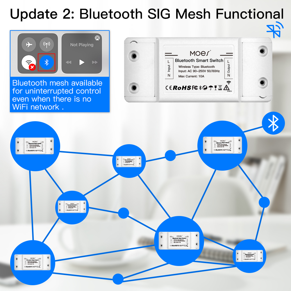 MOES 블루투스 스마트 스위치 릴레이 모듈 단일 포인 - Smart Home Moes 리뷰 및 가격