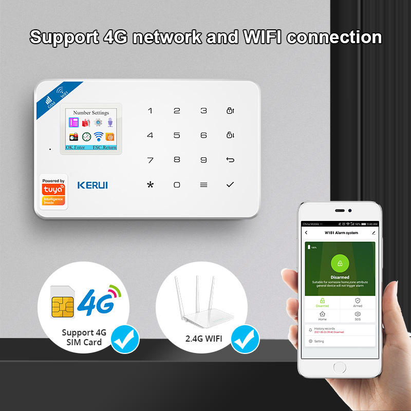 KERUI 보안 경보 시스템 키트 W184 4G WIF - Smart Home Ecosystems 리뷰 및 가격