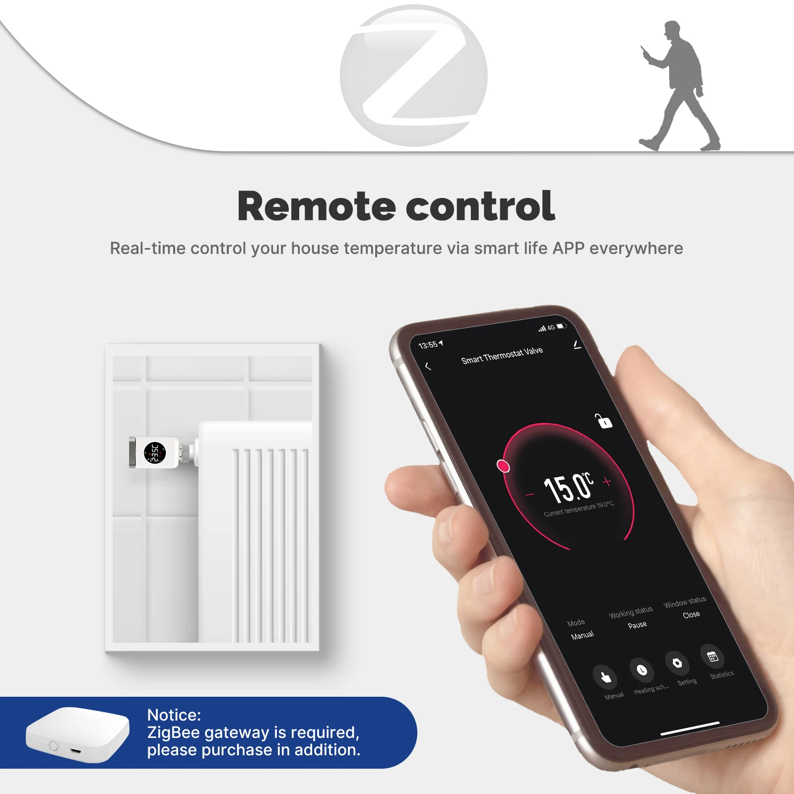 MOES Tuya 스마트 Zigbee 온도 조절 라디에 - Smart Home Moes 리뷰 및 가격