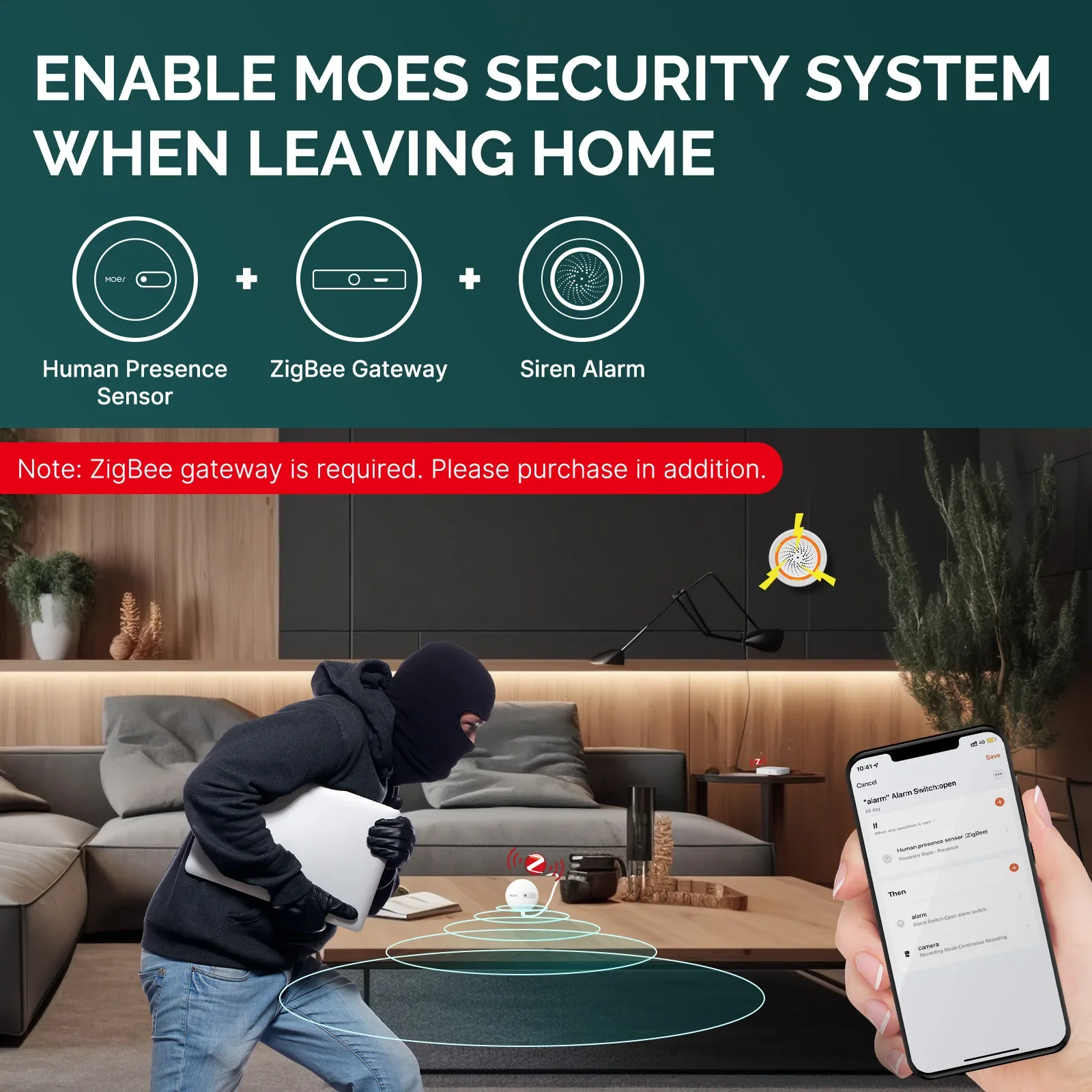 MOES ZigBee 인간 존재 센서 감지기 홈 보안을 - Smart Home Moes 리뷰 및 가격