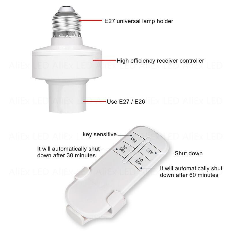 E27 LED 램프 RF 433MHz 스마트 리모컨 3 - Voice Control Light Bulb 리뷰 및 가격