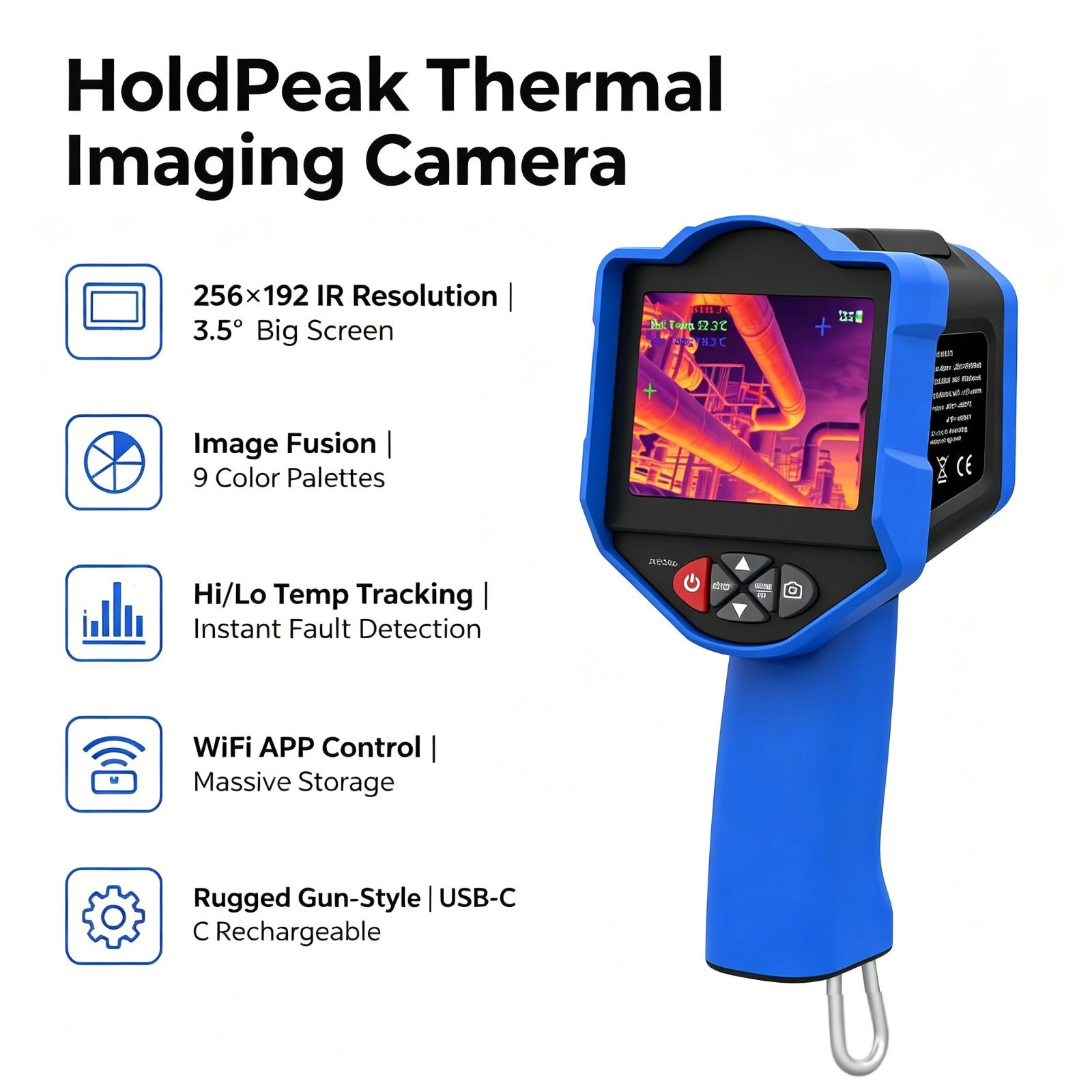 홀드피크 열화상 카메라 256x192 IR 50mK N - Smart Home Hvac 리뷰 및 가격