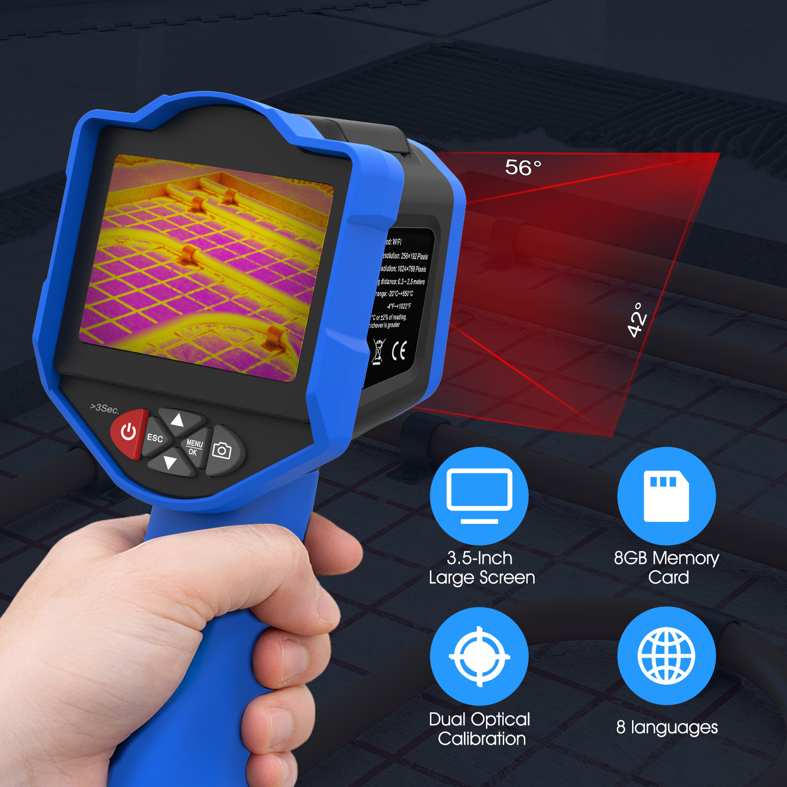홀드피크 열화상 카메라 256x192 IR 50mK N - Smart Home Hvac 리뷰 및 가격