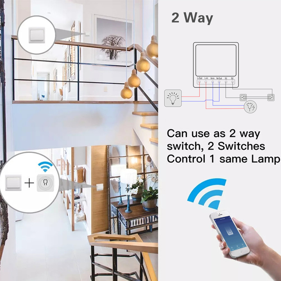 2웨이 미니 DIY 스마트 스위치 투야 와이파이 조명  - Smart Home Tools 리뷰 및 가격