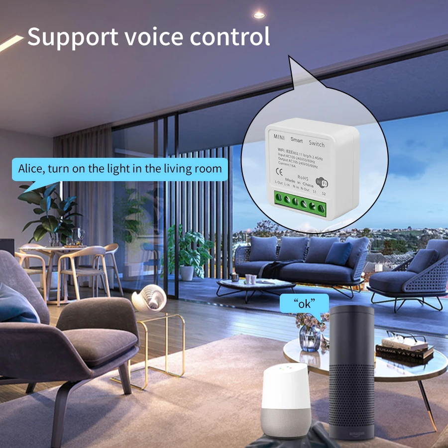 2웨이 미니 DIY 스마트 스위치 투야 와이파이 조명  - Smart Home Tools 리뷰 및 가격